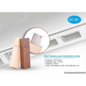 BCG- Rectangular Wooden Pendrive