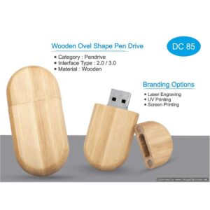 BCG- Wooden Oval Shape Pendrive